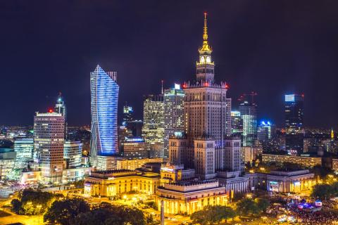 warsaw night poland